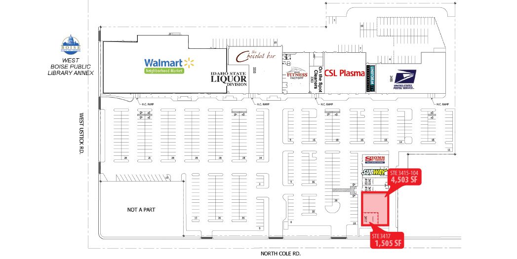 Cole Village Shopping Center: 3317-3485 N. Cole Road, Boise, ID 83704